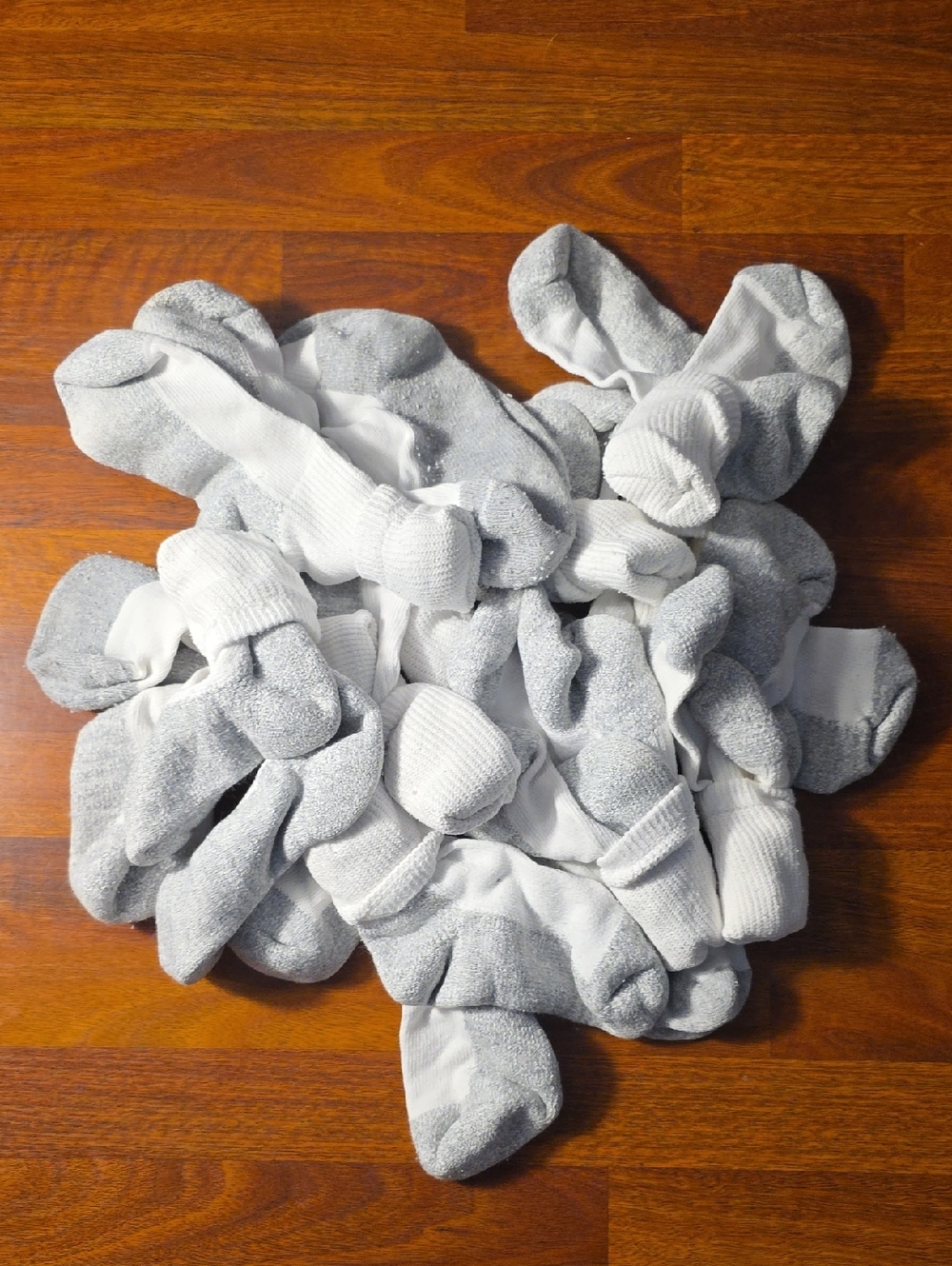 Crew Socks Pack - Grey and White Men's Athletic Socks